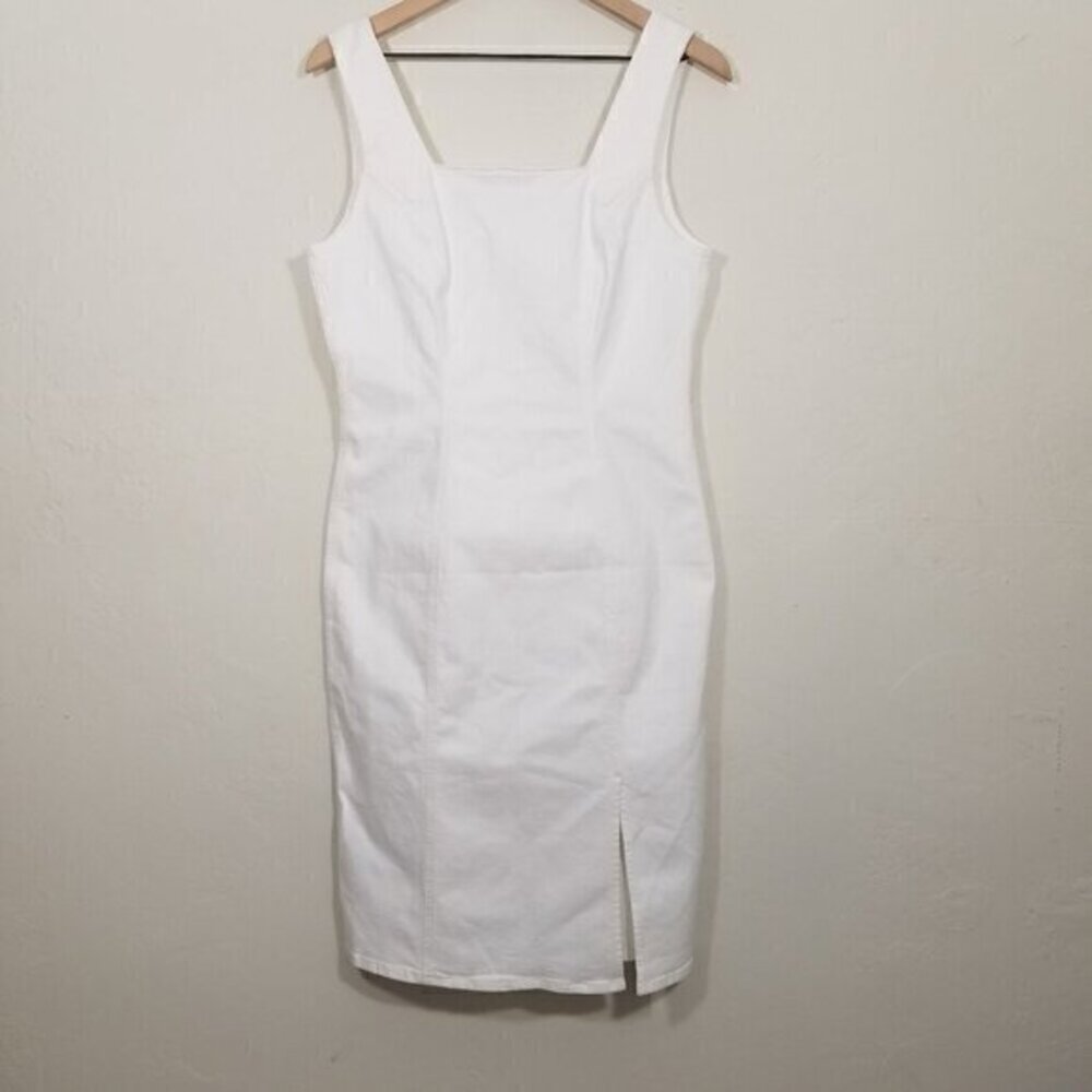 NWT‎ J. Crew Denim Dress Stretch White Size 8
